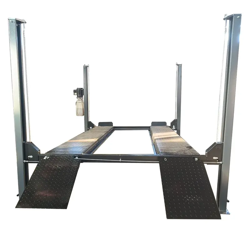 4-Post Hydraulic Vehicle Lift – 3700 kg Garage Parking Hoist (110V Manual Operation)