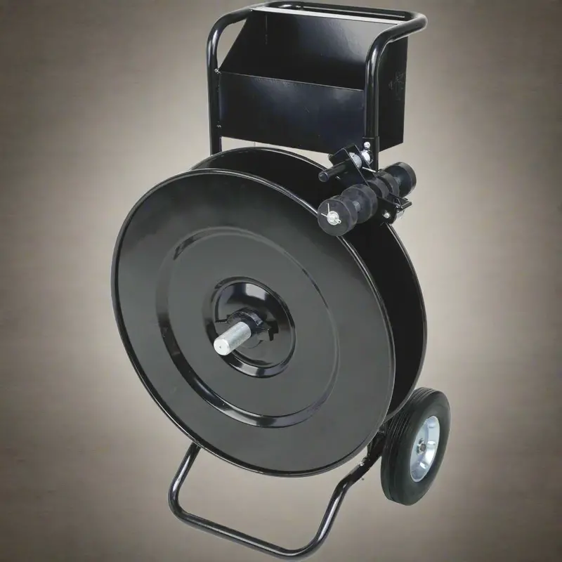 40″ Heavy-Duty Strapping Dispenser Cart – Industrial PP & PET Banding Tool for Packaging Lines