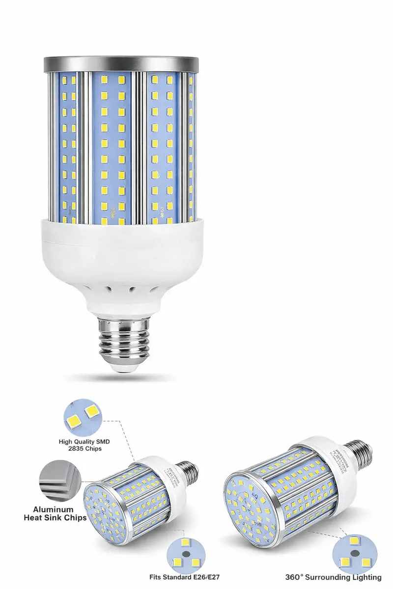 40W E26/E27 LED Corn Bulb – 4000LM Cool Daylight, 280W Incandescent Equivalent