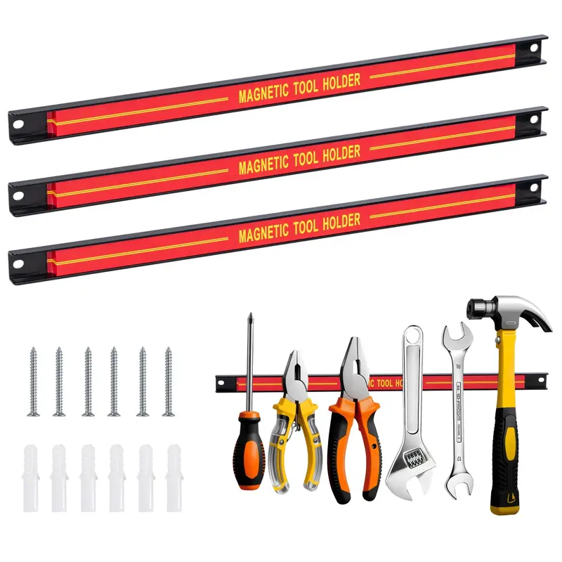 45 cm Extra-Strong Magnetic Tool Holder – Heavy-Duty Wall-Mount Strip for Tools & Hardware (AMMTH45)