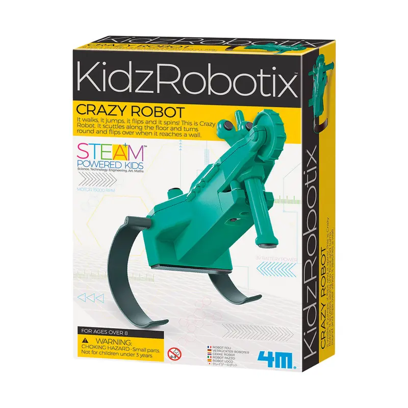 4M KidzRobotix Crazy Robot Kit – Motion-Activated STEAM Learning Toy