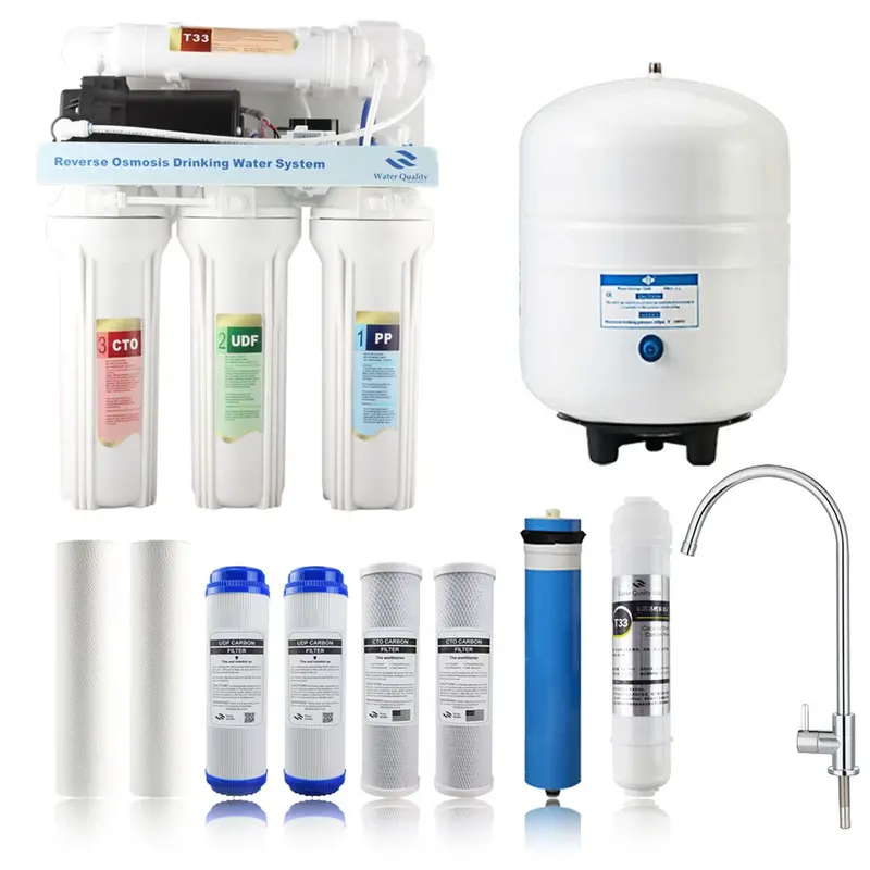 5-Stage Under-Sink Reverse Osmosis Water Filter System | Includes Extra Replacement Cartridges
