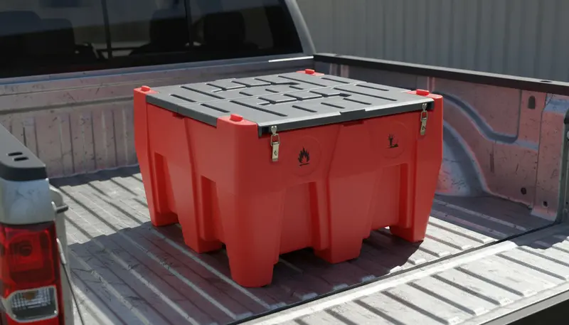 500-Liter Portable Diesel and Gas Fuel Transfer Tank with 12V Explosion-Proof Pump, Auto Shut-Off Nozzle, and Digital Flow Meter