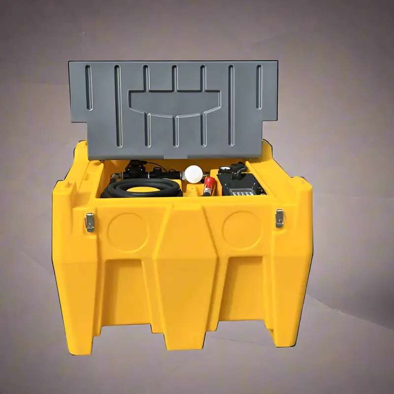 500-Liter Portable Diesel Fuel Transfer Tank | Heavy-Duty Plastic Container with Integrated Pump (DTK500)