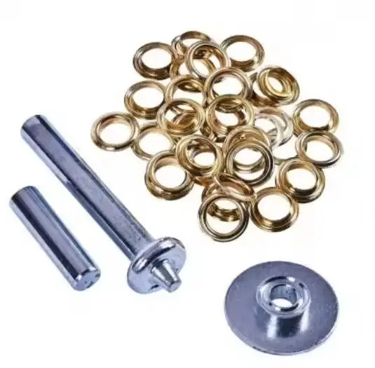 63-Piece Tarp Repair Kit – Brass Grommet Tool Set for Tarps, Tents, and Awnings