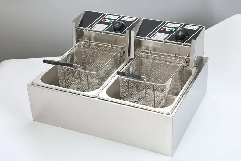 6L or 12L Countertop Electric Fryer – Single or Dual Tank Models for Light-Duty Cooking (DEF05MM / DEF10MM)