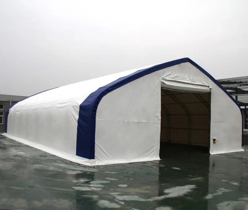 70-Foot Wide Double-Truss Storage Structure – Reinforced 26.5 oz PVC with Dual Winch-Operated Doors