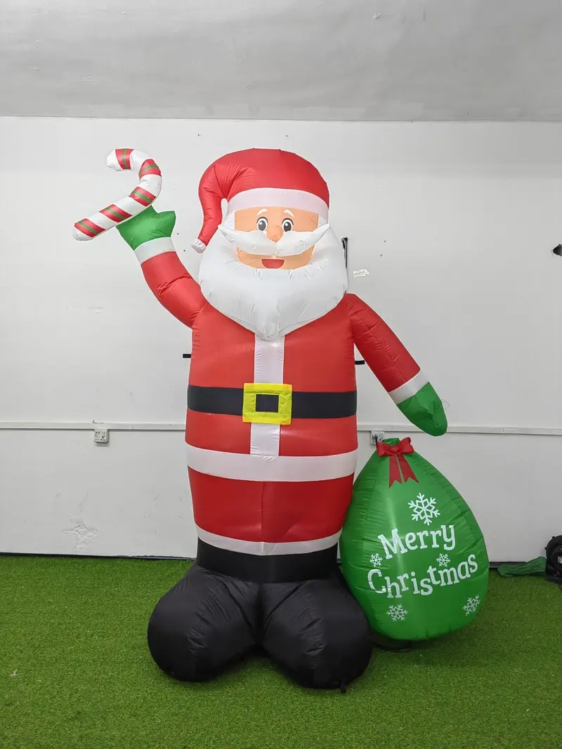 8-Foot Inflatable LED Santa Claus Decoration – Weather-Resistant Outdoor Holiday Figure 618512