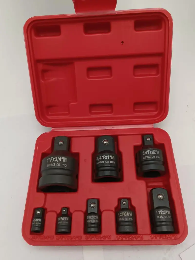 8-Piece Impact Socket Adapter Set – Chrome-Molybdenum Steel for High-Torque Applications