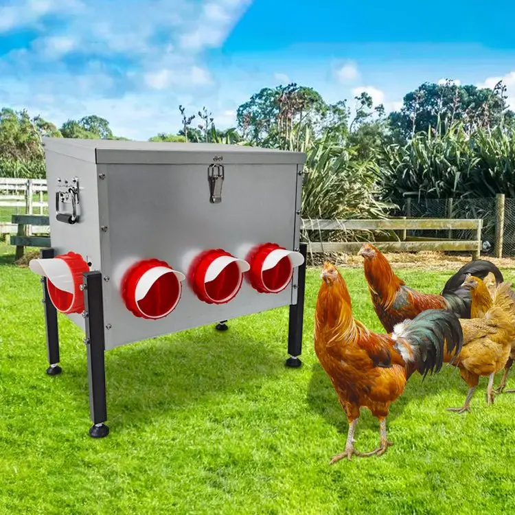 8-Port Adjustable Chicken Feeder – Heavy-Duty Farm-Grade Poultry Dispenser with Extendable Legs PMDB004