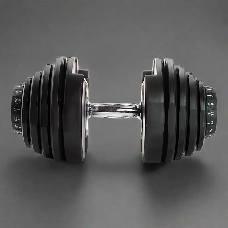 90-Pound Chrome-Handle Adjustable Dumbbell Set – Space-Saving Home Strength Training Solution | YL01B