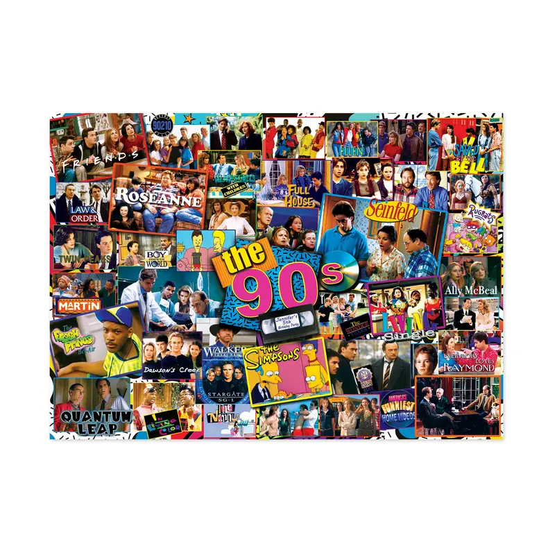 90s TV Show Tribute Puzzle by MasterPieces – 1000-Piece Challenge
