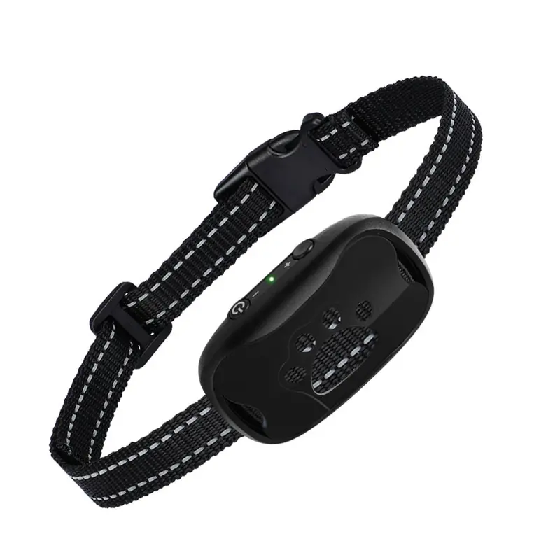 Adjustable Anti-Bark Dog Collar – Sound + Vibration Training Collar with Battery Power and Multiple Sensitivity Levels