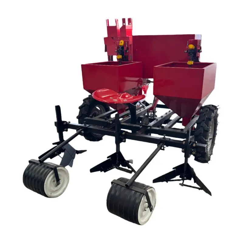 Adjustable Double-Row Potato Planter with Fertilizer Box — Compatible with 20–50 HP Tractors