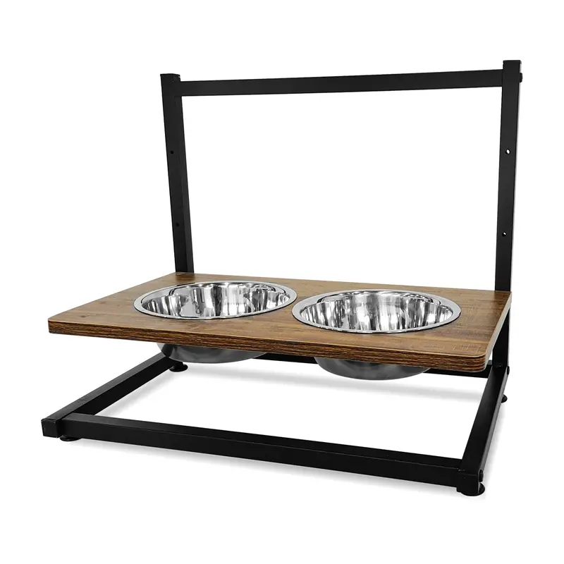 Adjustable Dual-Bowl Elevated Pet Feeder for Dogs and Cats – Non-Slip Raised Stand with Ergonomic Height Settings – 257105