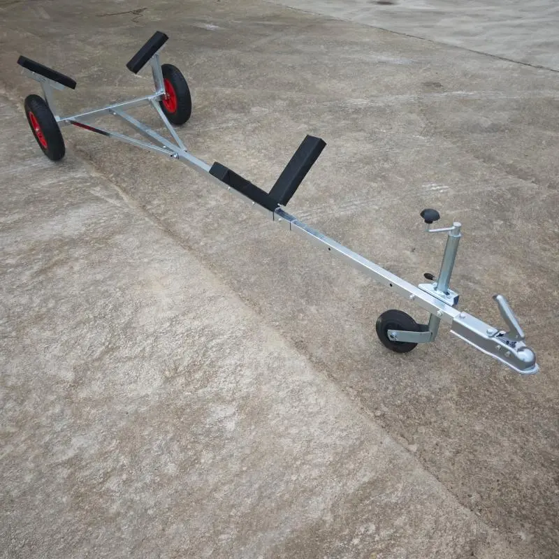 Adjustable Padded Boat Trailer Featuring Crossbars and Jockey Wheel – Model BT004