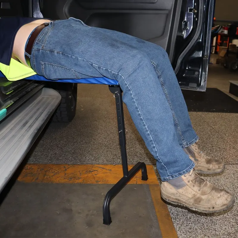Adjustable Under-Dash Mechanics Creeper Seat – Foldable Auto Repair Stool with Reinforced PVC Backboard 11194057