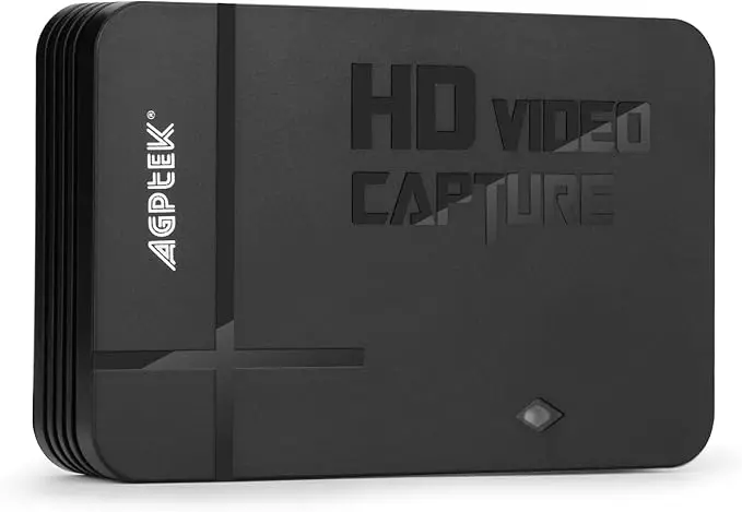 AGPTEK HD Game Capture Device – 1080p HDMI/AV Video Recorder for PS3, PS4 & Xbox Consoles