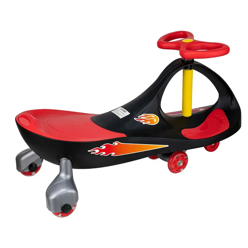 Alex Lightning Glow Rider – Black & Red Inertia-Powered Ride-On Vehicle