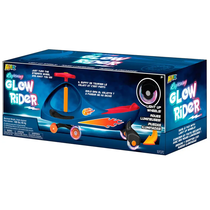 Alex Lightning Glow Rider – Blue & Red Inertia-Powered Scooter Toy