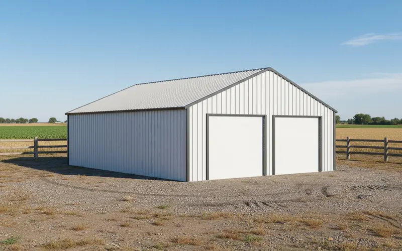All-Steel Metal Storage Buildings – 21×19, 23×22 & 25×33 Ft Garages with Roll-Up Doors & 16-Gauge Weatherproof Frames