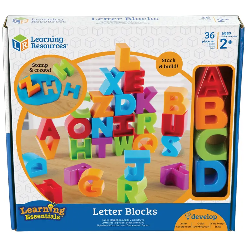 Alphabet Letter Blocks Set – 36-Piece Learning Resources Literacy Toy