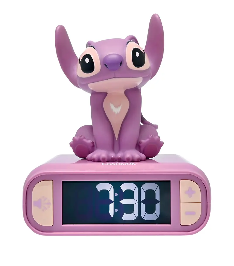 Angel-Themed Night Light Alarm Clock with Soothing Audio Features