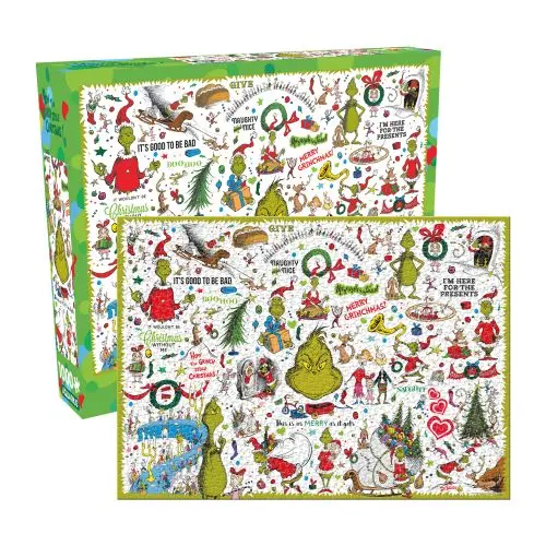AQUARIUS The Grinch Jigsaw Puzzle – 1000-Piece Holiday Scene Recreation