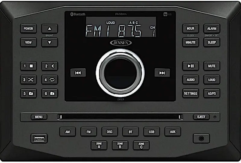 ASA Electronics JAWM60A AM/FM Wall-Mount Receiver – CD/DVD/USB Audio System with Remote Control