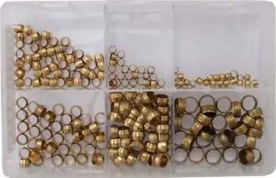 Assorted Brass Compression Olives – Mixed Sizes Box