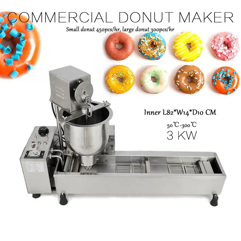 Automatic Stainless Steel Donut Maker – Commercial-Grade Machine with Digital Timer & Temperature Control (KD11E)