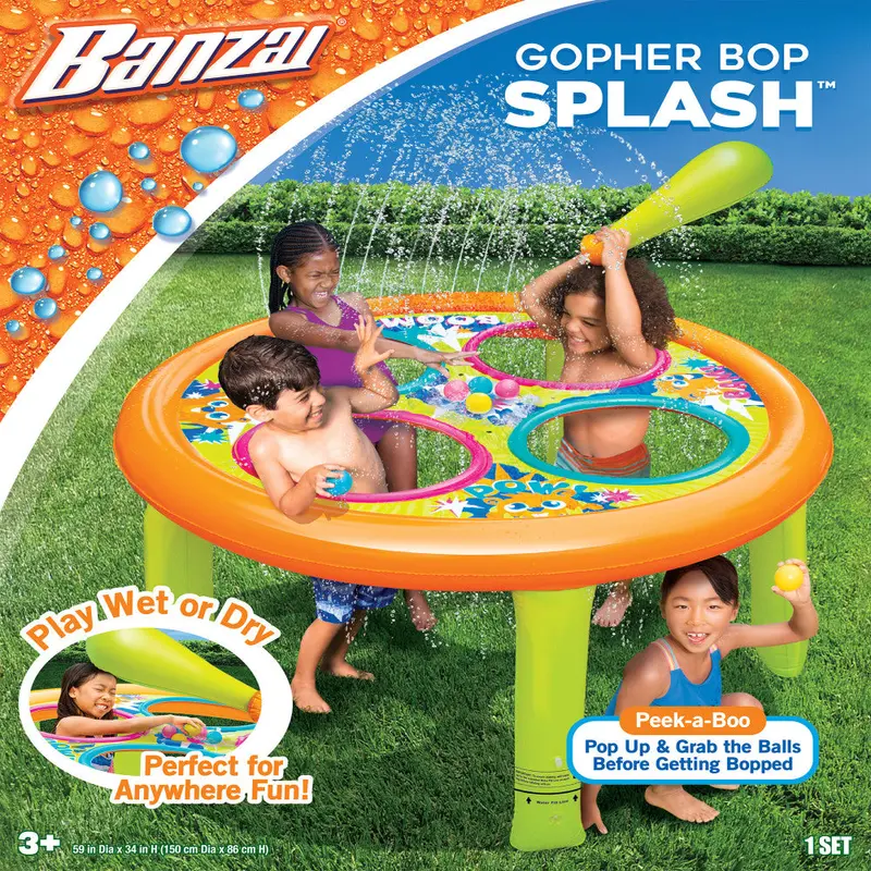 Banzai Gopher Bop Splash Sprinkler – Interactive Target Game for Wet or Dry Play