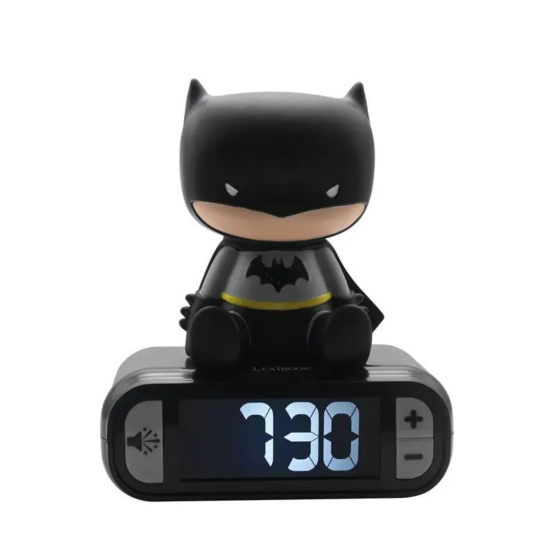 Batman Digital Alarm Clock with 3D Lighting & Superhero-Themed Audio