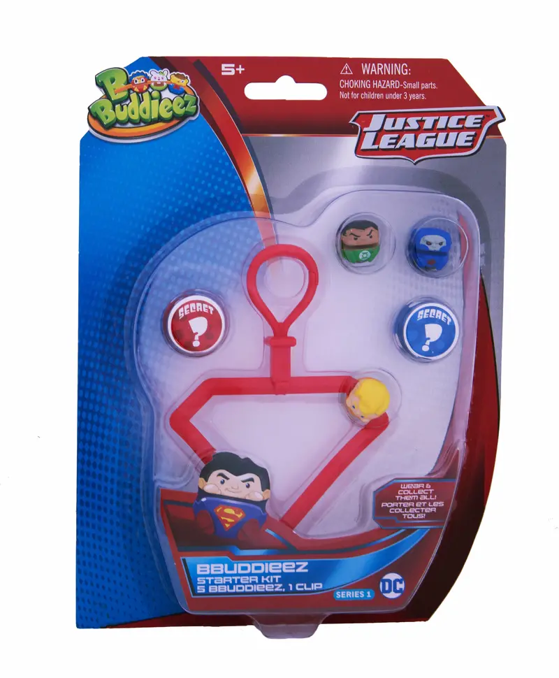 Bbuddieez DC Justice League Clip Set – Batman & Superman Collectible Figures