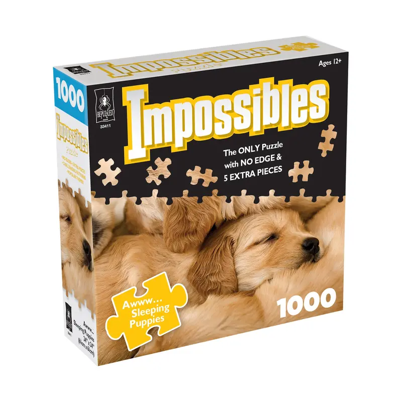 BePuzzled Awww Sleeping Puppies Jigsaw – 1000-Piece Heartwarming Puzzle