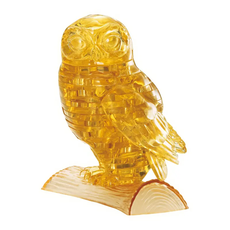BePuzzled Grey Owl 3D Crystal Puzzle – 42-Piece Avian Sculpture Challenge