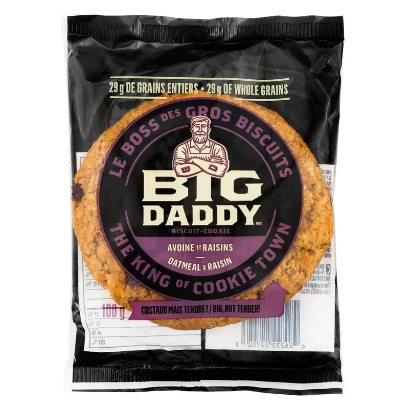 Big Daddy Oatmeal Raisin Cookies – 800g Gourmet Soft-Baked Cookie Pack (8 Count)