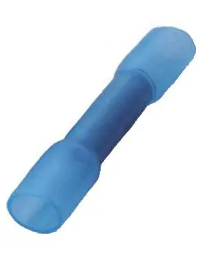 Blue Adhesive-Lined Heat Shrink Butt Connectors – Sealed, Shrink-to-Fit Splices
