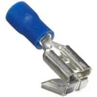 Blue Piggyback 6.3mm Spade Terminals – 100-Pack for Multi-Wire Connections