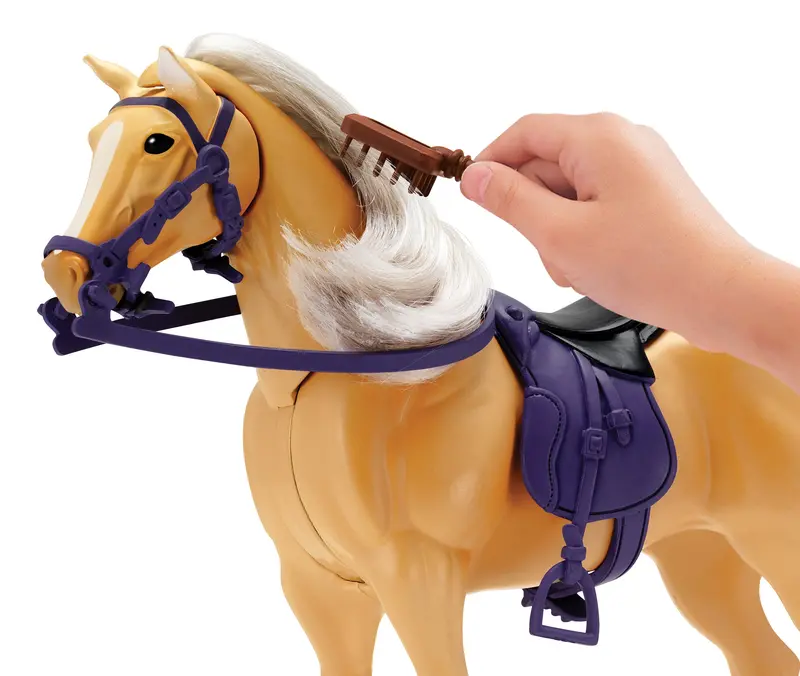 Blue Ribbon Palomino Horse Playset – Interactive Equestrian Toy for Kids
