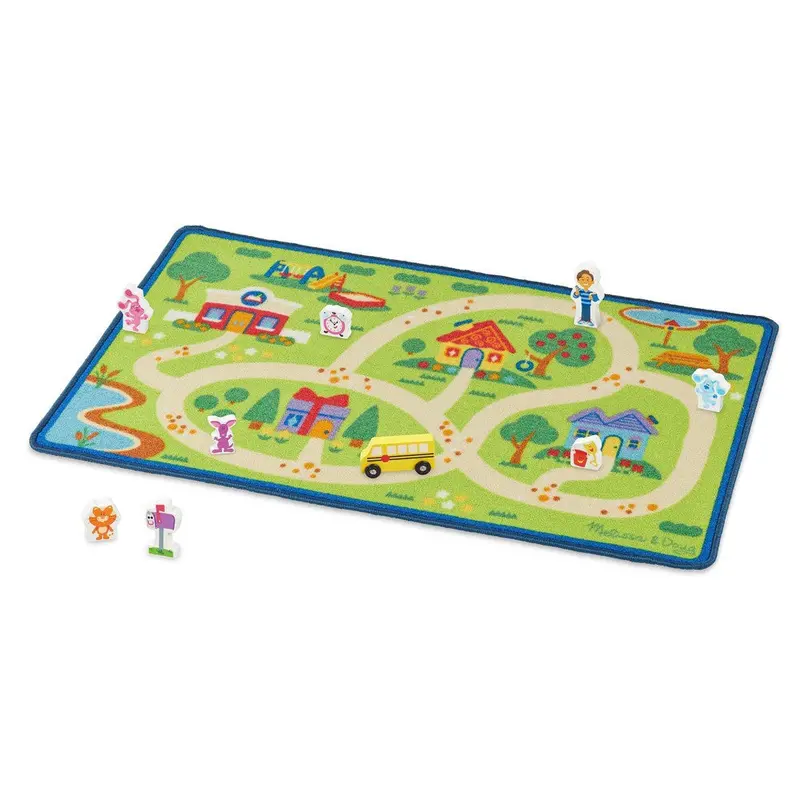 Blues Clues Neighborhood Activity Rug – Interactive Floor Mat with Play Figures