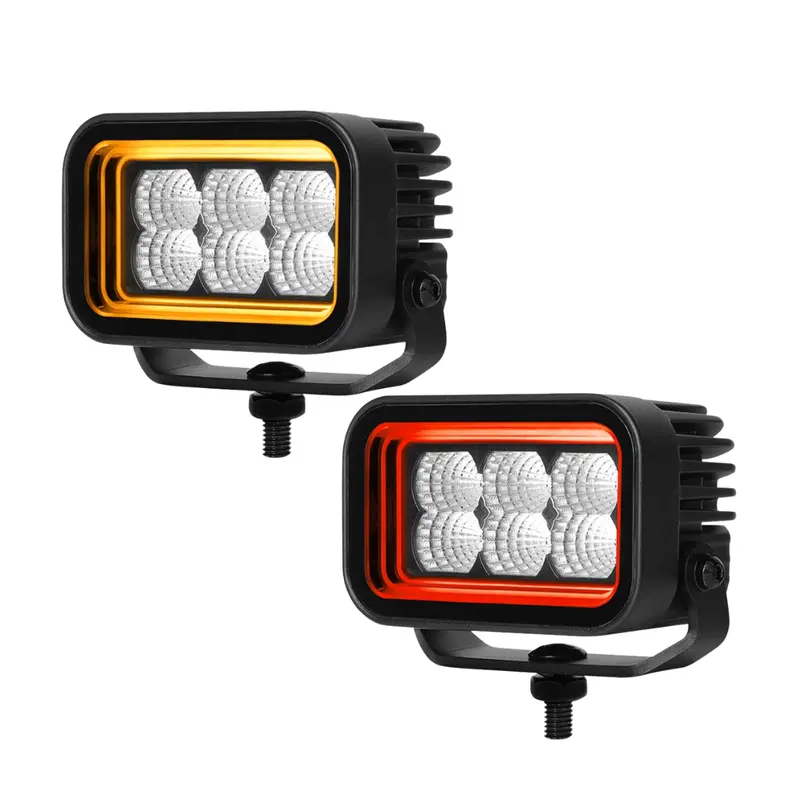 Boreman Cube 30W Tunnel-Effect Dual-Color Work Light (Rectangular)