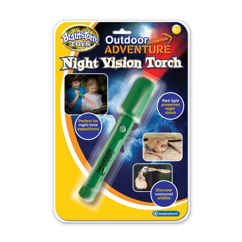 Brainstorm Toys Night Vision Red LED Flashlight – Adventure Series Tool
