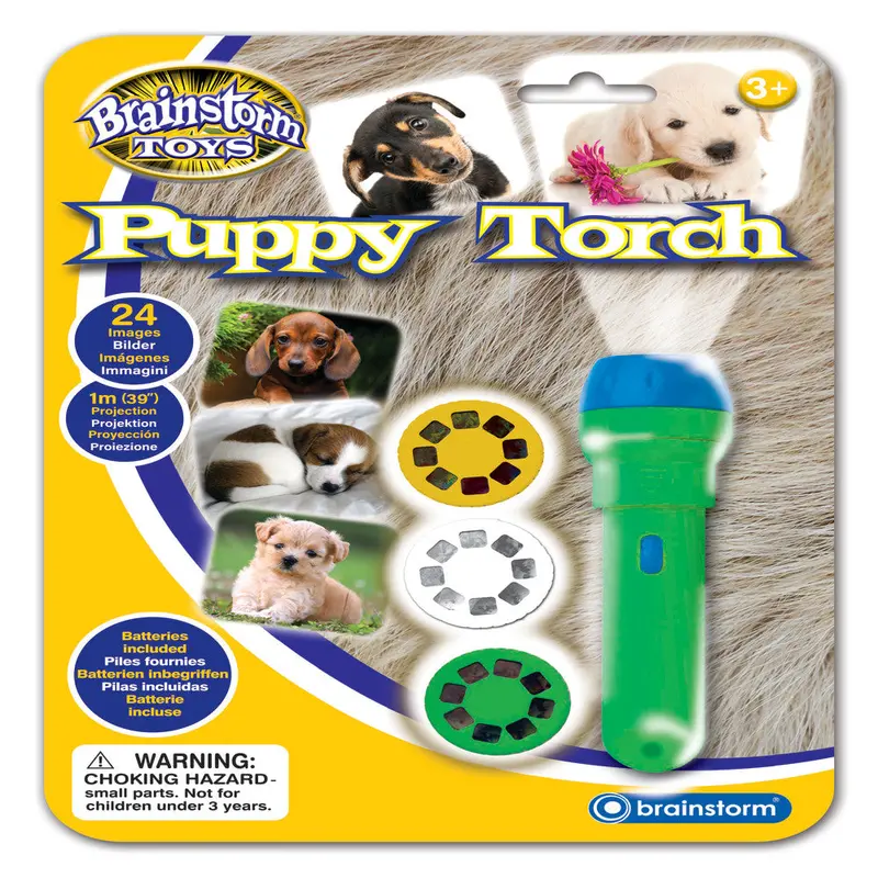 Brainstorm Toys Puppies Torch & Nightlight Projector for Bedtime Calm
