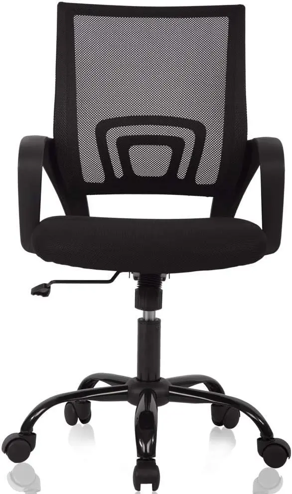 Breathable Mesh Office Chair – Ergonomic Swivel Desk Seat with Lumbar Support