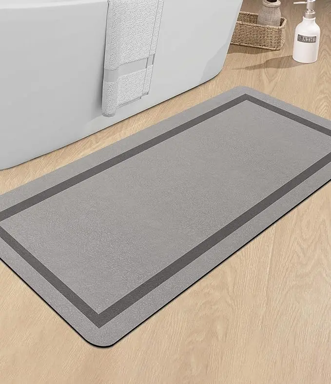 Chakme Ultra-Thin Bathroom Rug – 48″ x 24″ Quick-Dry, Non-Slip & Highly Absorbent Bath Mat