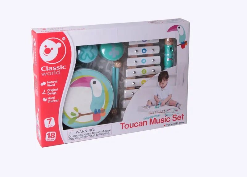 Classic World Toucan Music Set – 7-Piece Early Learning Percussion Ensemble