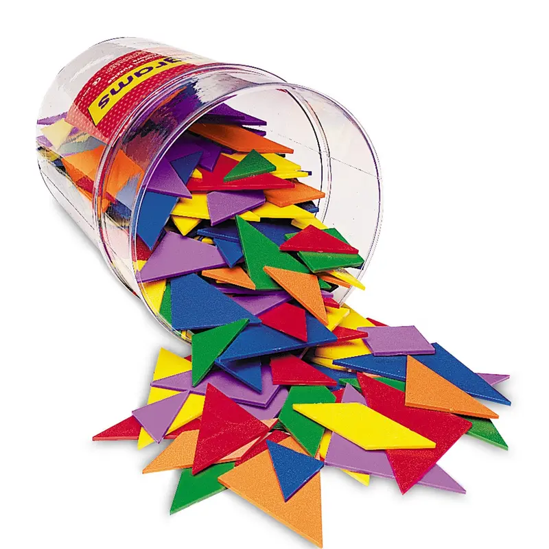 Classpack Tangrams – 30-Set Geometry Puzzle Bundle in Four Vibrant Colors