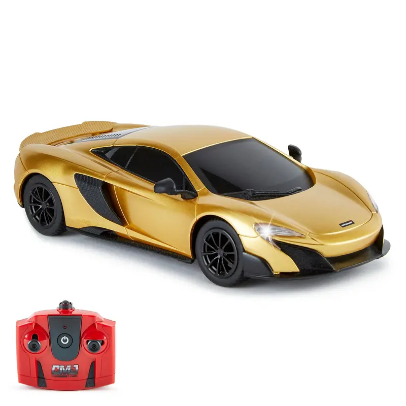 CMJ RC McLaren 675LT – Gold 1:24 Scale Remote Control Sports Car with LED Headlights