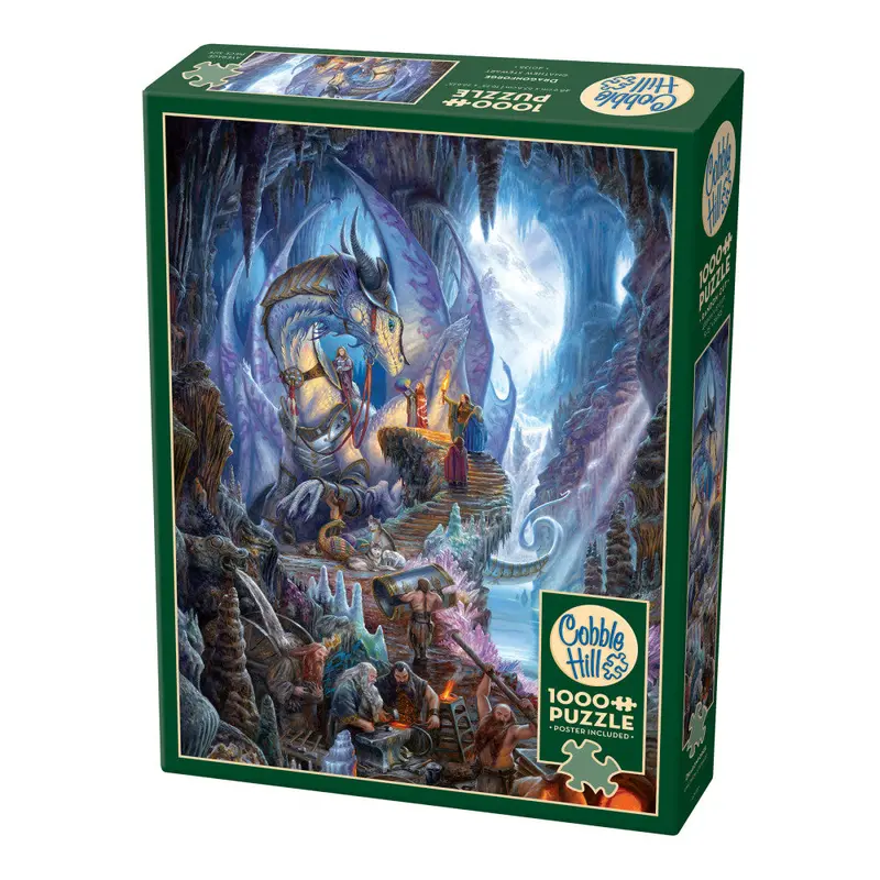 Cobble Hill Dragonforge 1000-Piece Themed Puzzle with Reference Poster